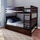 preview thumbnail 15 of 24, Max and Lily Full over Full Bunk Bed with Trundle Bed Espresso