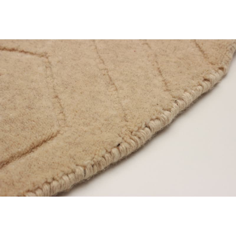Kashkuli Gabbeh Beige Rug 4'0" x 4'0" - 4'0 x 4'0