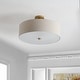 preview thumbnail 8 of 15, SAFAVIEH Lighting Jolana 19.75-Inch 3-Light Flush Mount Ceiling Light - 20" W x 20" D x 12" H