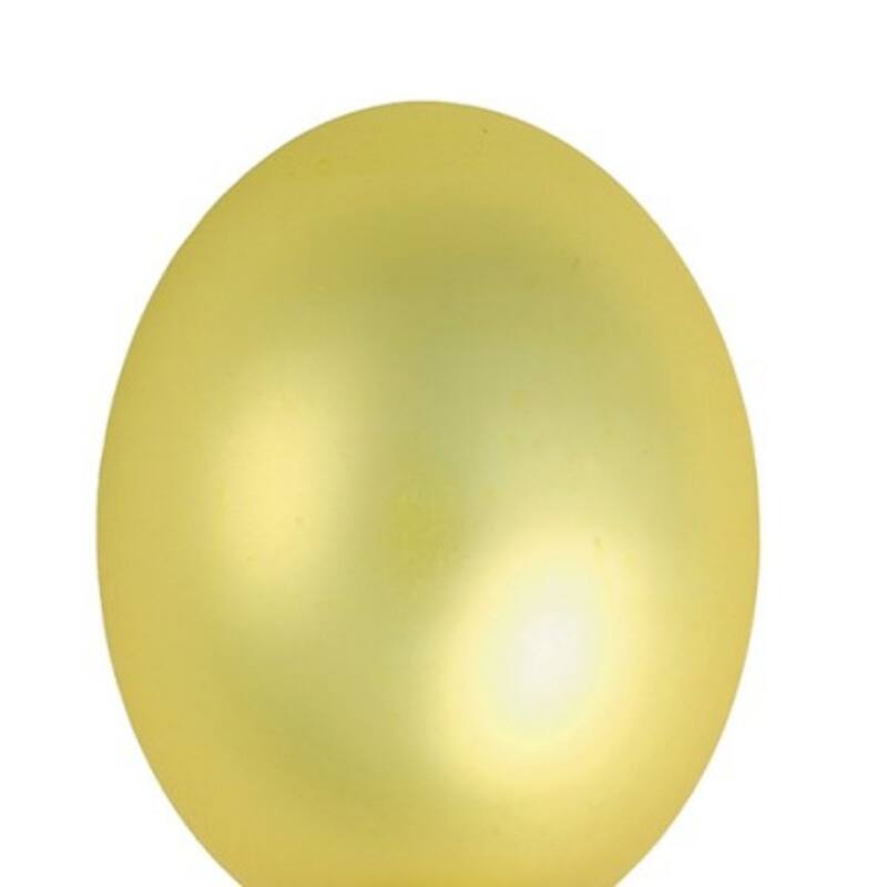 12ct Soft Yellow Glass Matte Finish Christmas Ball Ornaments 2.75"