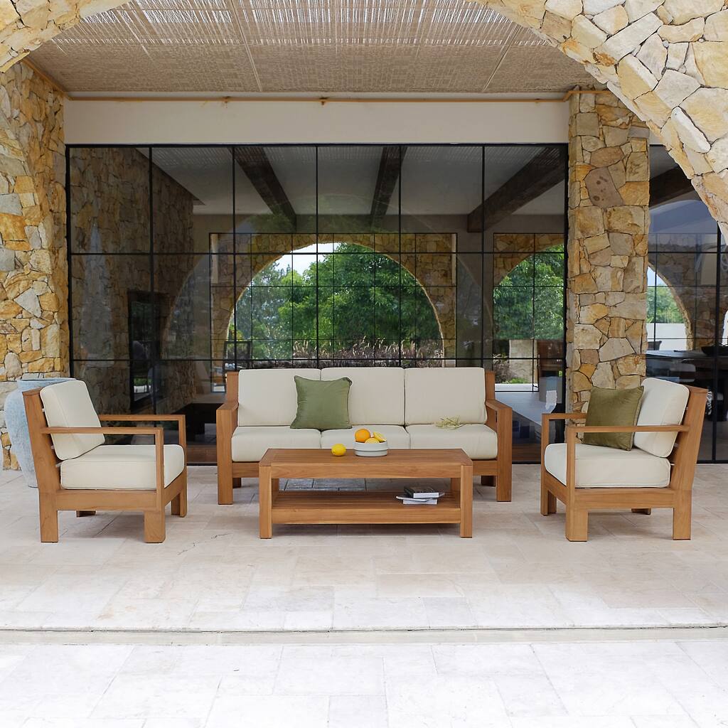 Cambridge Casual Logan 4-Piece Outdoor Conversation Set with Sunbrella Cushion