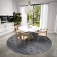 preview thumbnail 38 of 49, Indoor/ Outdoor Addison Yuma Geometric Southwest Washable Rug 8' x 8' - Gray