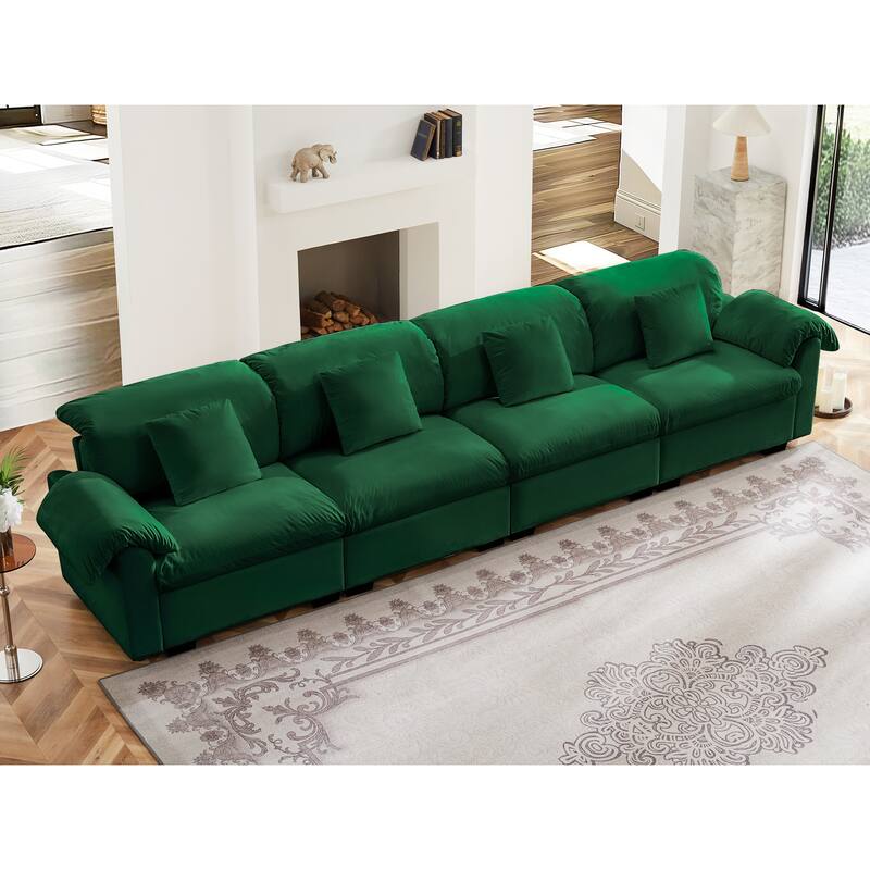 Large Deep Seat Modular Sofa with Storage Seats