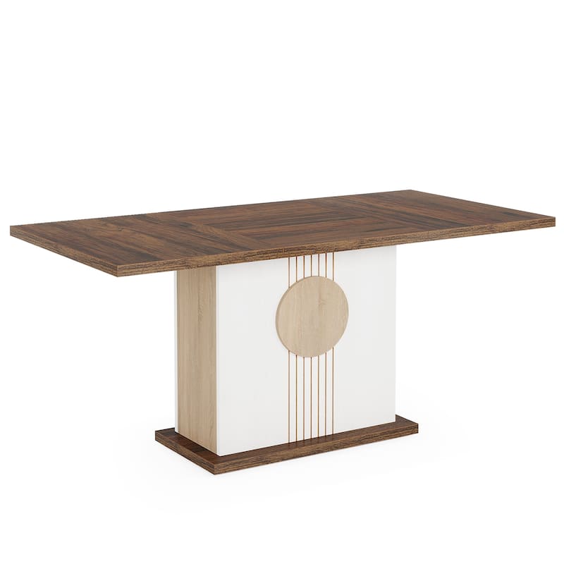 Wooden Dining Table, Kitchen Dinner Table, Dining/Living Room Accent Dinner Table Family Gathering Table