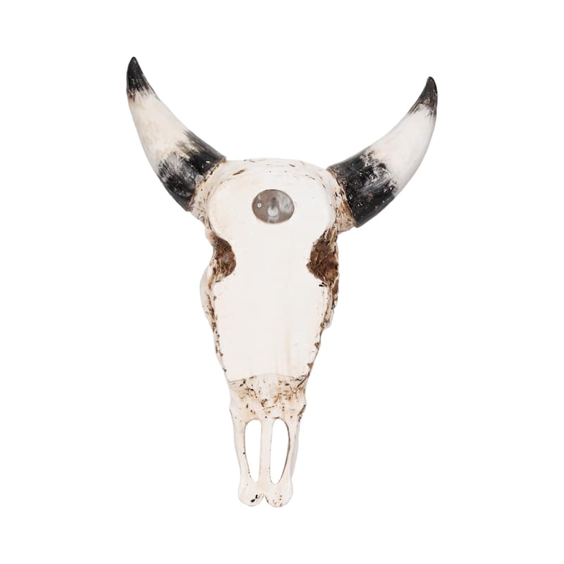 Sagebrook Home Bull Skull With Succulents, Multi, Novelty