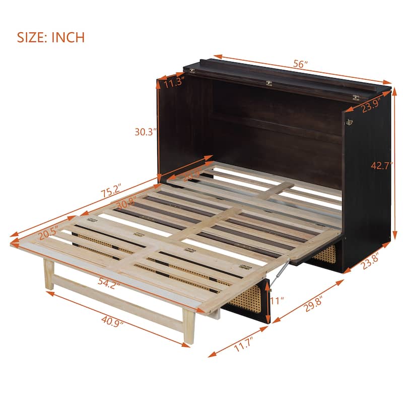 Modern Murphy Bed with Large Drawers