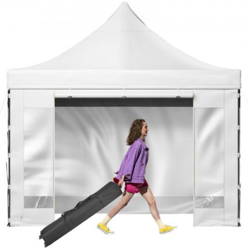 PVC Outdoor Patio Gazebo Tent with Sidewalls and Roller Bag