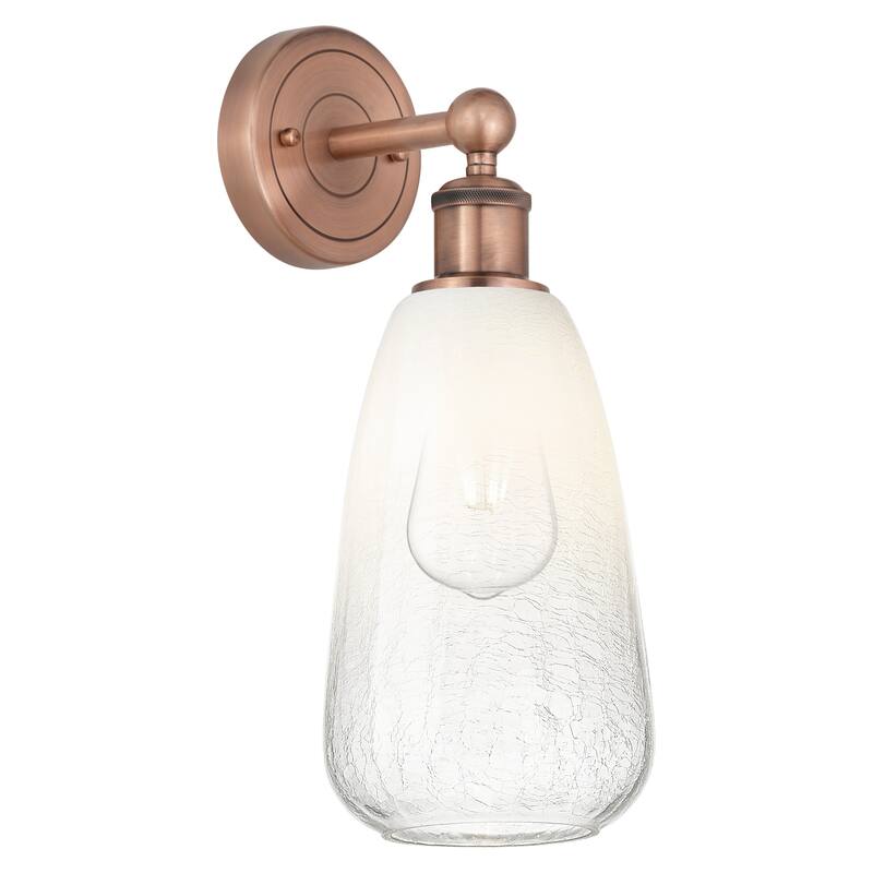 Innovations Lighting 616-1W-16-6 Brookhaven Almond Sconce Brookhaven - Antique Copper / Opal