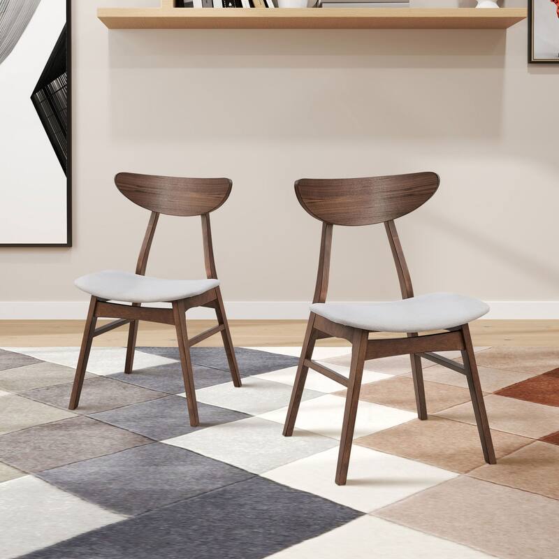 Mid Century Dining Chairs 2 Piece Set
