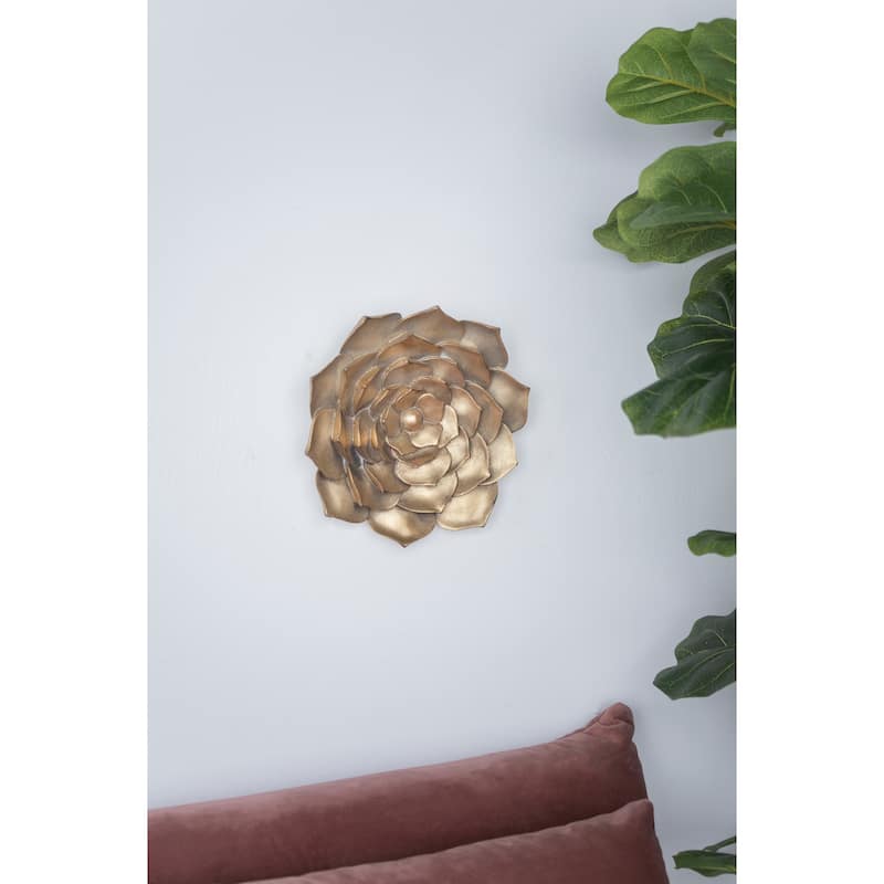 D10x1.4" Succulent Wall Plaque, 2 Piece