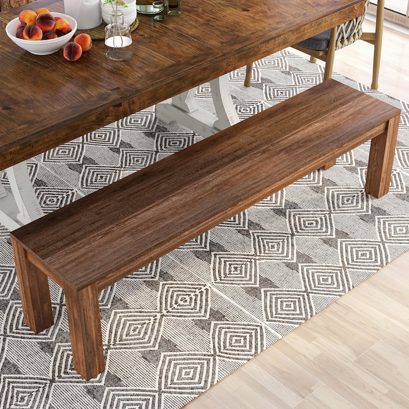 Anaisha Rustic Solid Mango Wood Dining Bench by Furniture of America