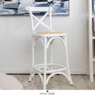Bister Wood French White Stool stool (set of 2 )