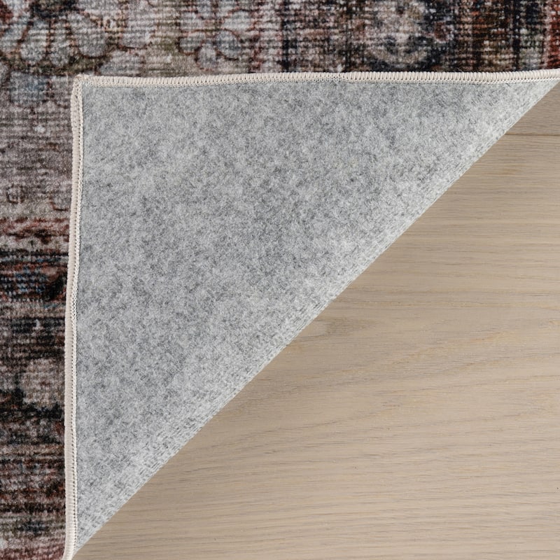 Nuloom Orielle Medallion Traditional Washable Area Rug