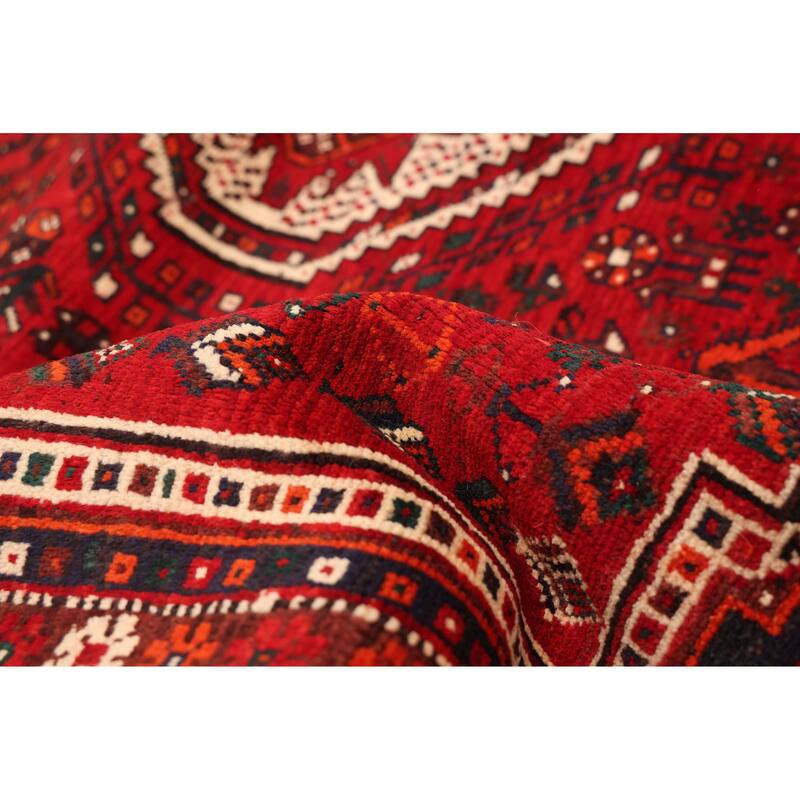 ECARPETGALLERY Hand-knotted Melis Vintage Red Wool Rug - 5'10 x 8'4