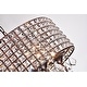 preview thumbnail 4 of 10, Antique Copper 4-Light Beaded Drum Shade Chandelier with Crystals - Antique Copper