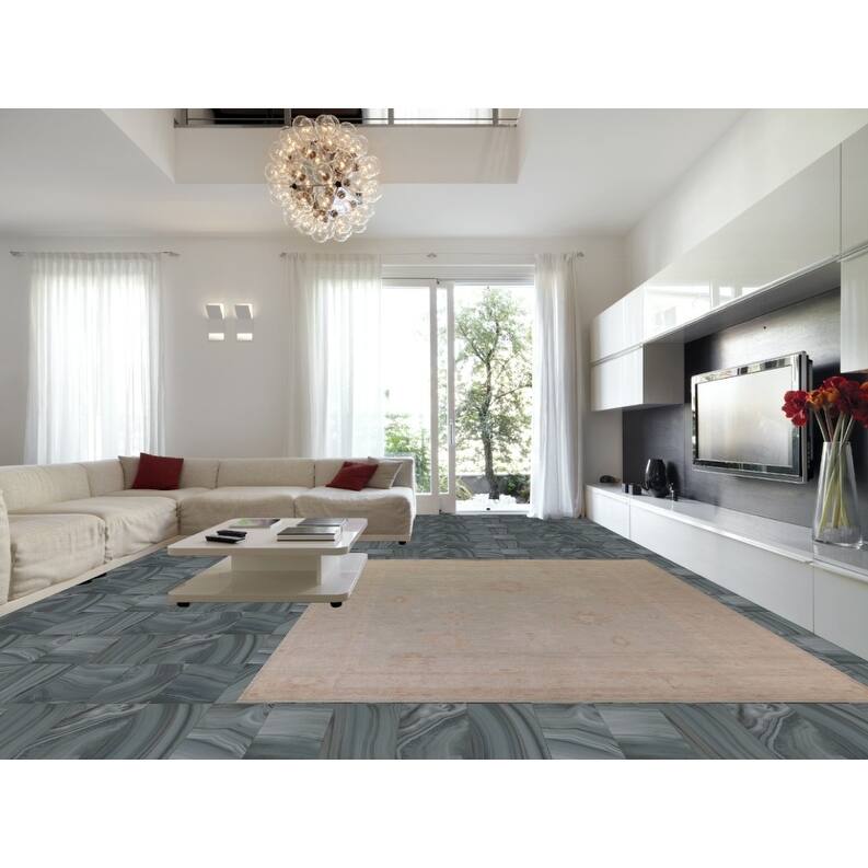 Oushak Turkish Large Area Rug Hand-knotted Wool Carpet - 9'9" x 13'8"
