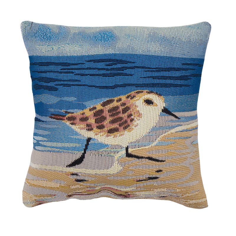 Liora Manne Marina Running Sandpipers Indoor/Outdoor Pillow