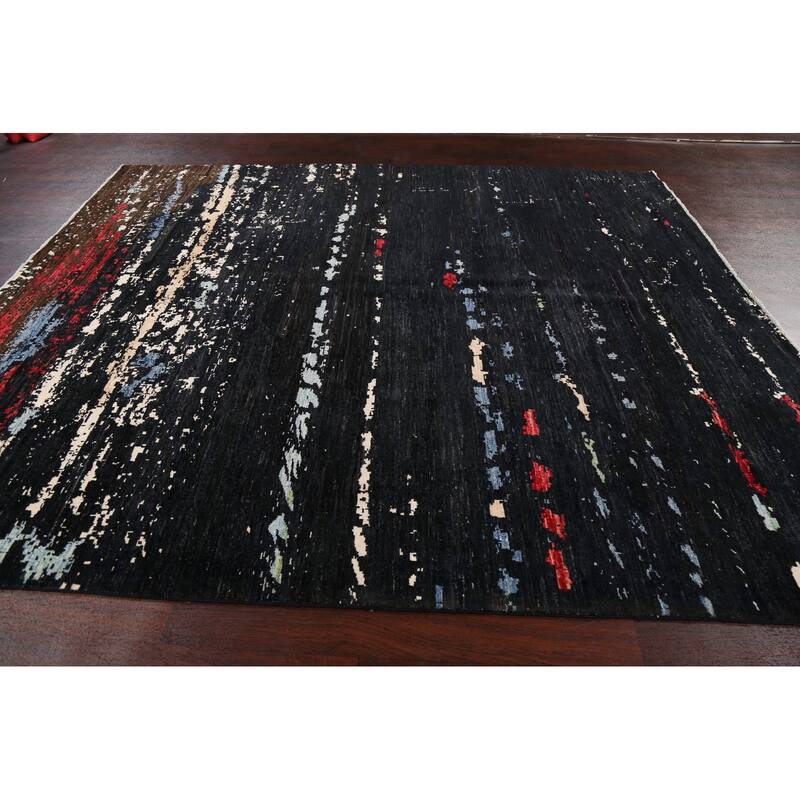 Contemporary Abstract Oriental Dining Room Area Rug Wool Hand-knotted - 8'4" x 9'6"