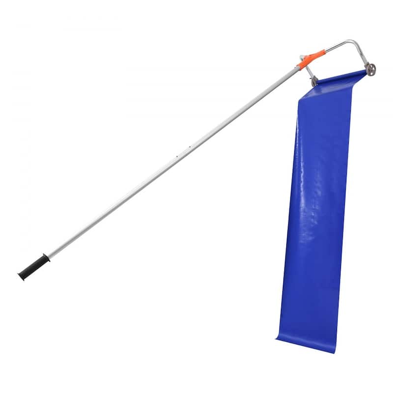 Extendable Roof Snow Rake 17-Inch Aluminum Blade with Smooth Wheels for Residential Snow Clearing