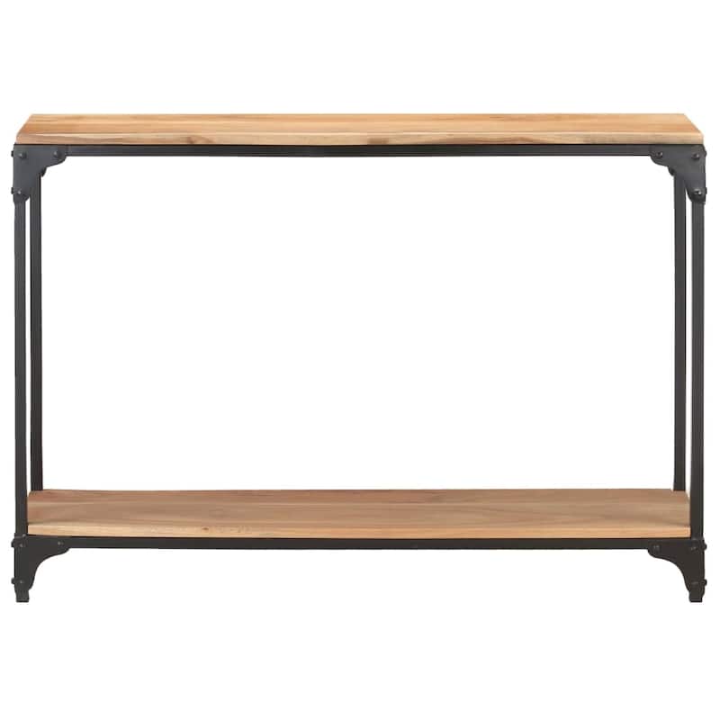 vidaXL Console Table 43.3"x11.8"x29.5" Solid Acacia Wood - 43.3" x 11.8" x 29.5"