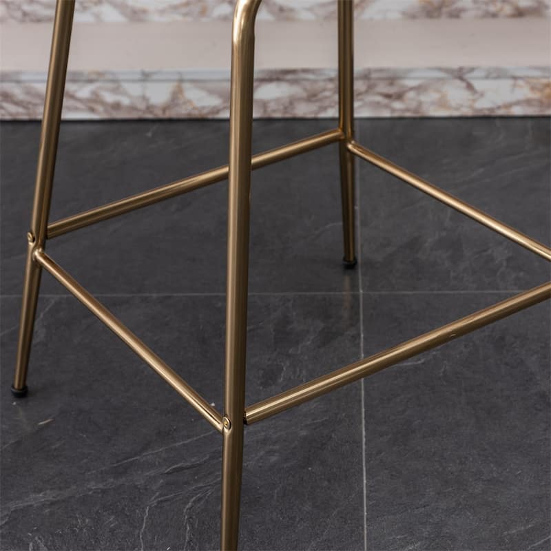 Modern Velvet 26.50 Counter Height Stool,Set of 2