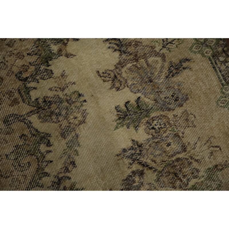 Hand Knotted Oriental 100% Wool Carpet Transitional Floral Beige & Ivories Anatolian Area Rug - 8' 3'' X 4' 11''