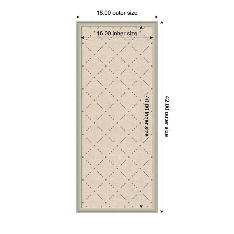 Kate and Laurel Pinboard Green Lattice Print