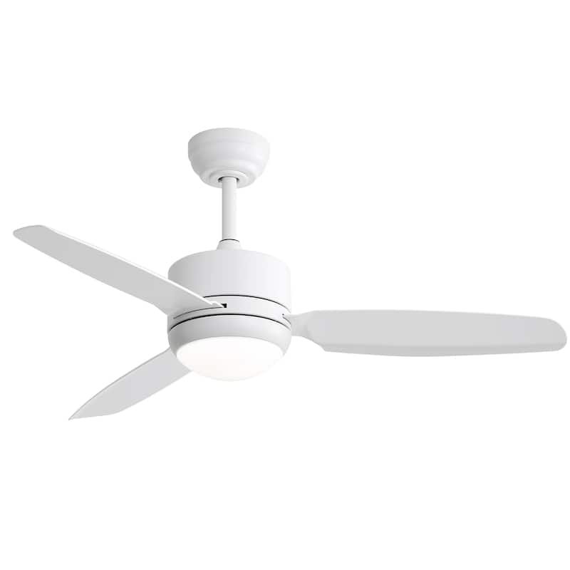 46 Inch New Design Ceiling Fan with Lights 3 ABS Blades 6-speed DC Motor - White