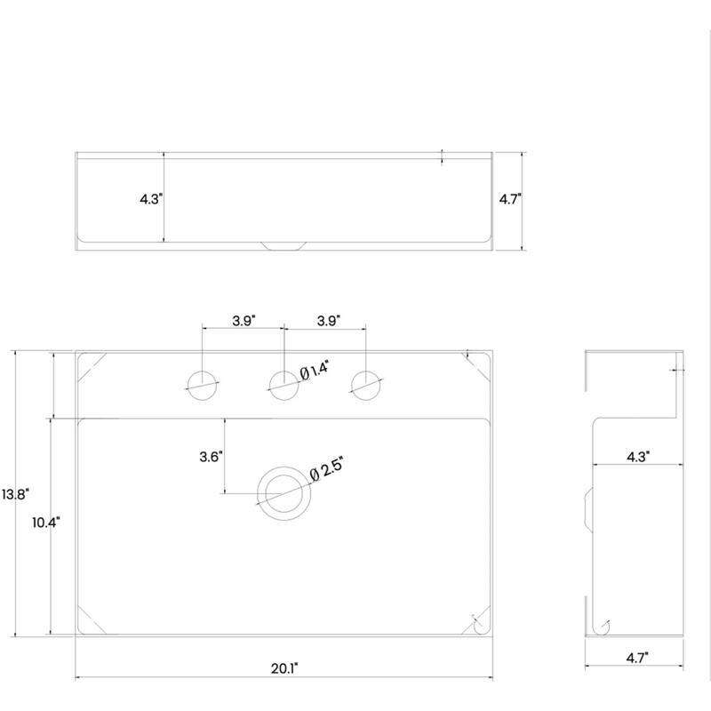 20"Bathroom Vanity with Stainless Steel Sink