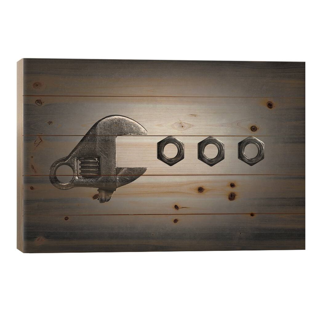 Pac-Man Print On Wood by Victoria Ivanova - Multi-Color