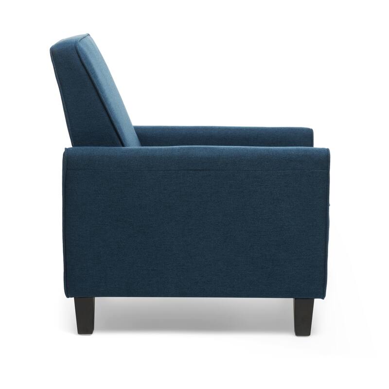 Roomfitters Fabric Push Back Chair for Elegant Home Decor, Navy Blue