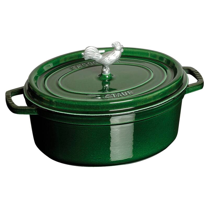 STAUB Cast Iron 5.75-qt Coq au Vin Cocotte - Basil