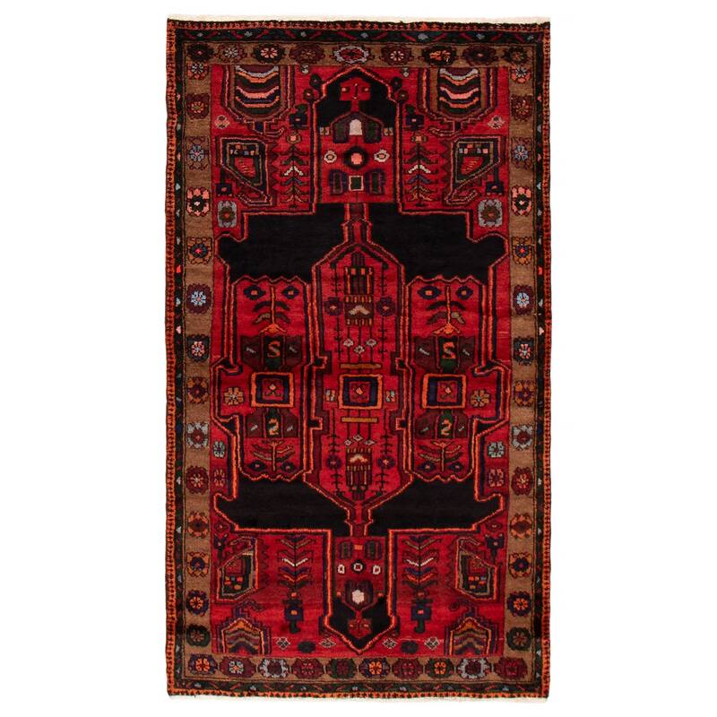 ECARPETGALLERY Hand-knotted Konya Red Wool Rug - 3'10 x 6'9 - Red - 3'10 x 6'9