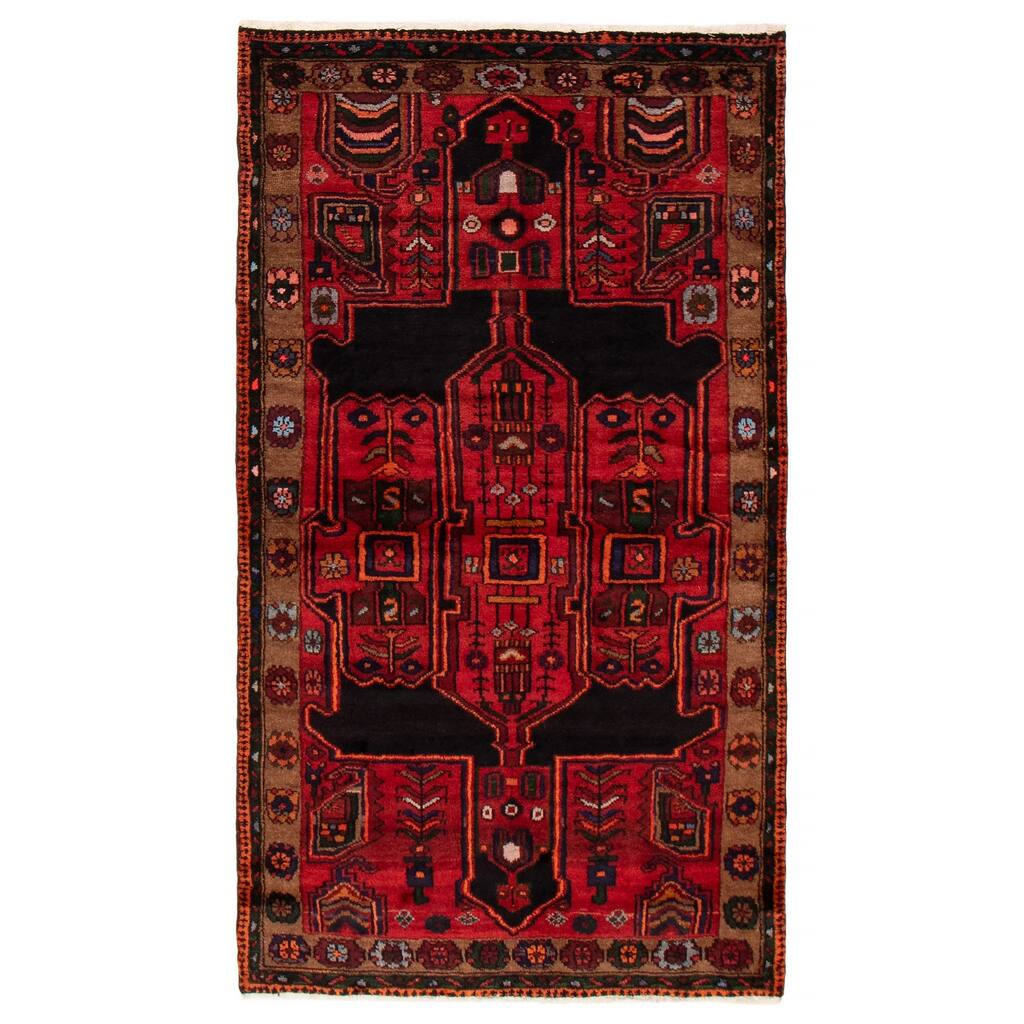 ECARPETGALLERY Hand-knotted Konya Red Wool Rug - 3'10 x 6'9