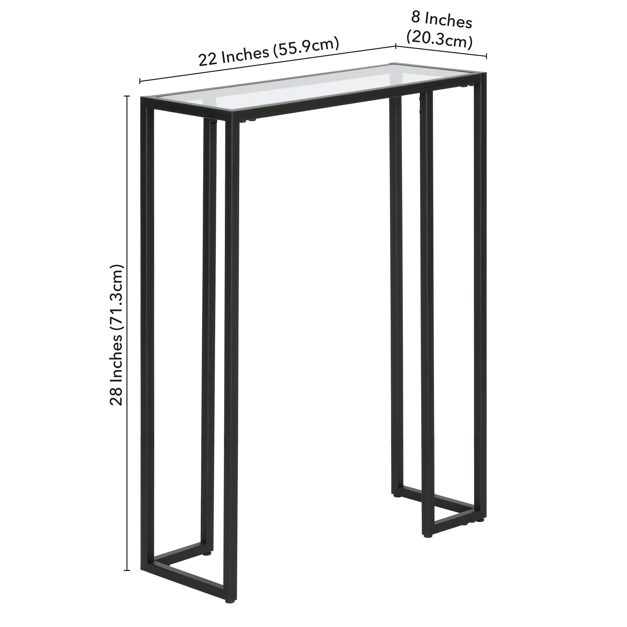 22 inch wide shop console table