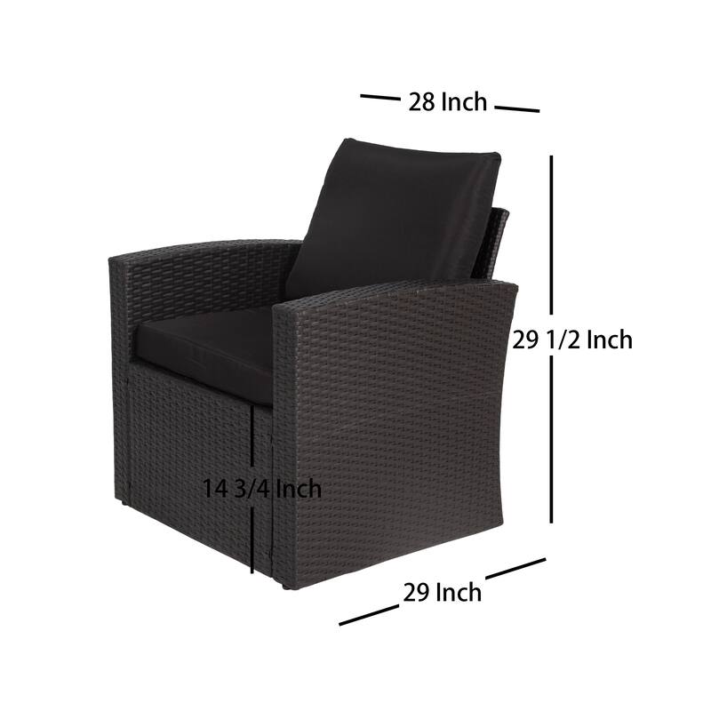 Atlas 4-piece Outdoor Cushioned Patio Furniture Set