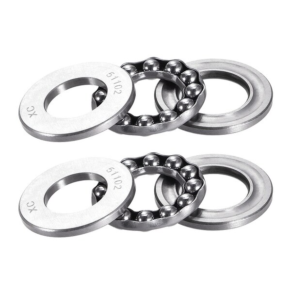 51102 Single Direction Thrust Ball Bearings Flat Seat Chromium,15x28x9mm 2pcs - 1 Pack - 51100 (10*24*9)