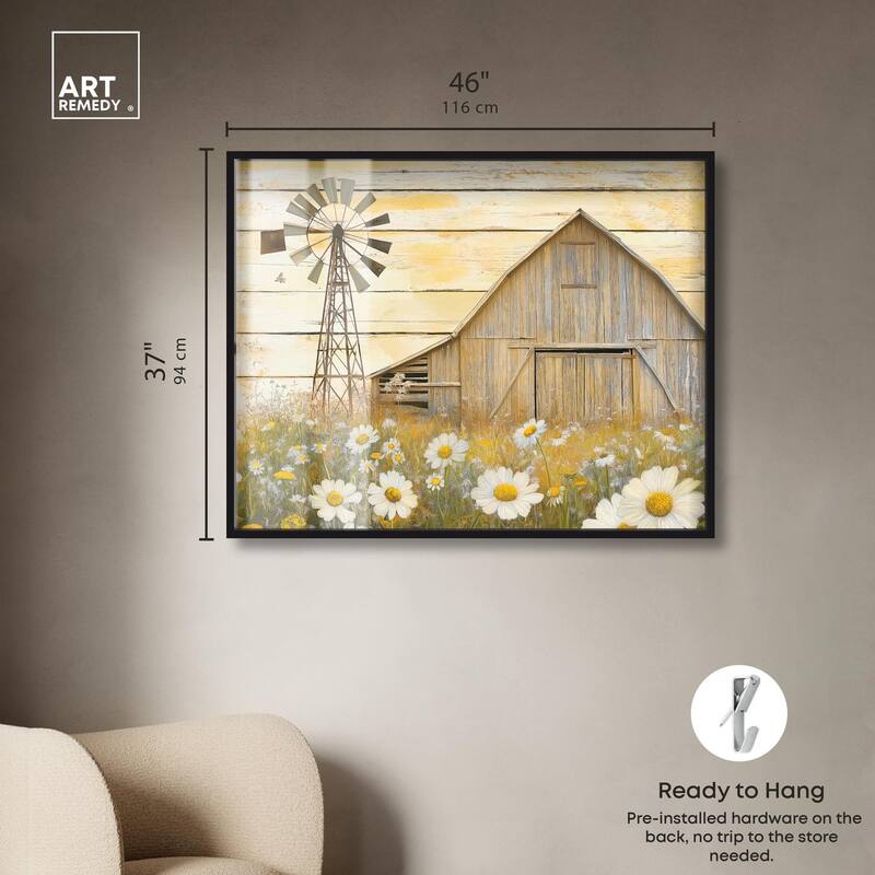 Old Windmill Shadowbox by Art Remedy