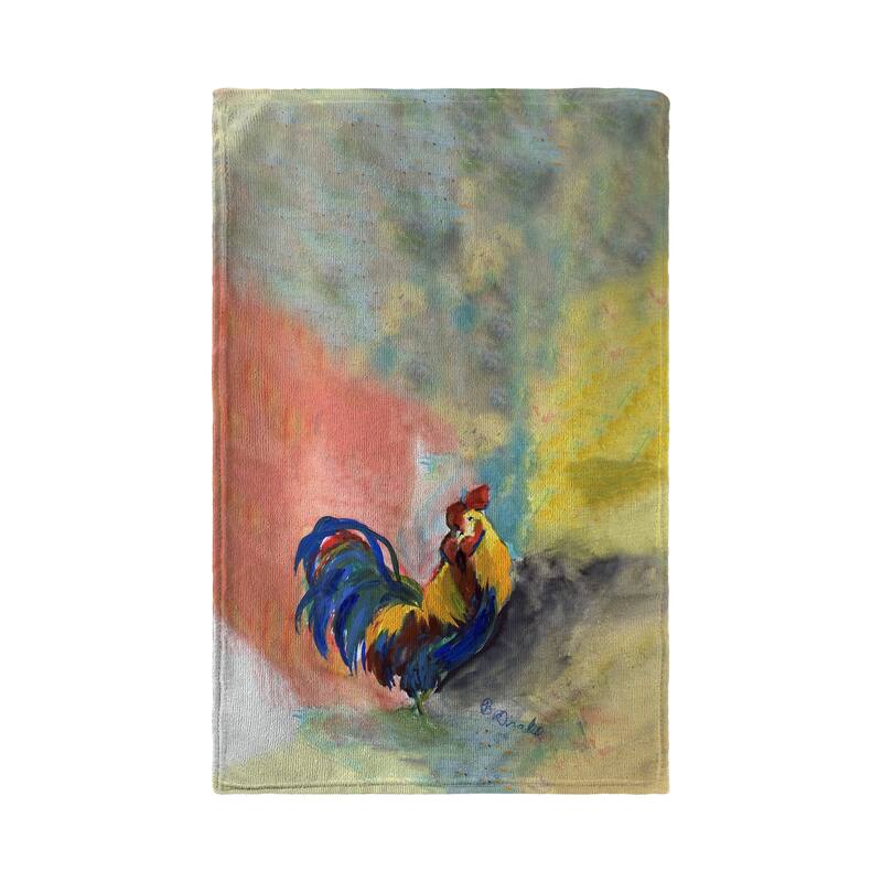 Blue Tail Rooster Kitchen Towel - 16x25