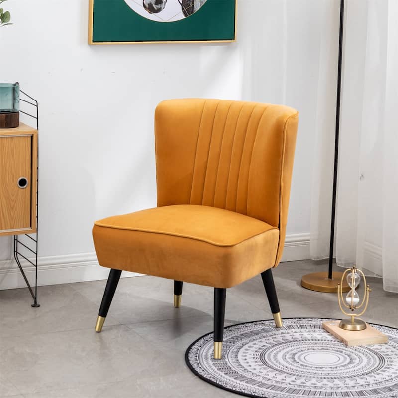 Contemporary Velvet Upholstered Accent Chair