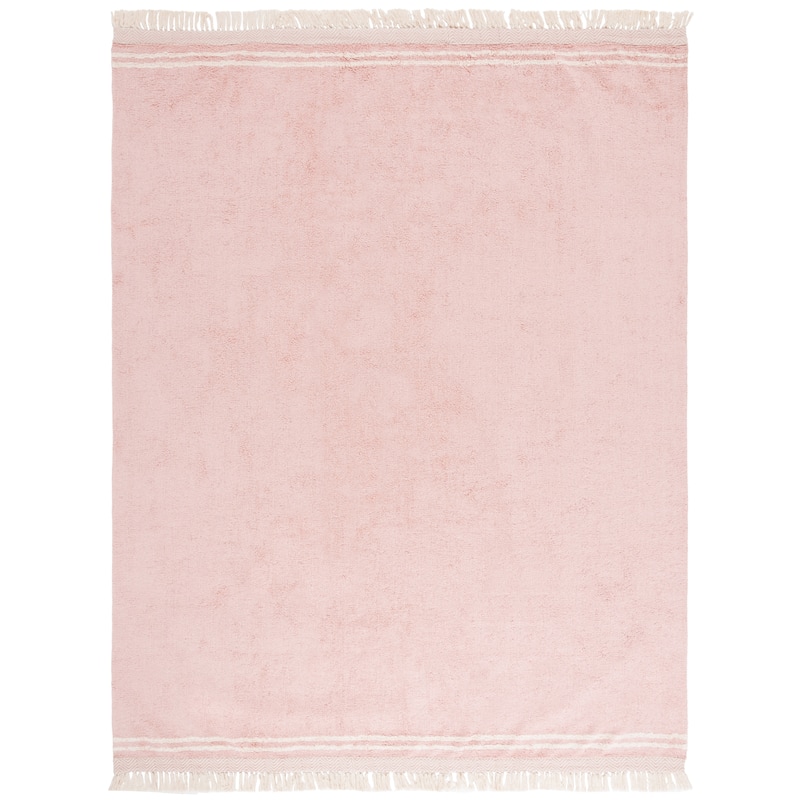 SAFAVIEH Easy Care Machine Washable Vincente Ilva Rug - 9' x 12' - Pink/Ivory - Rectangle