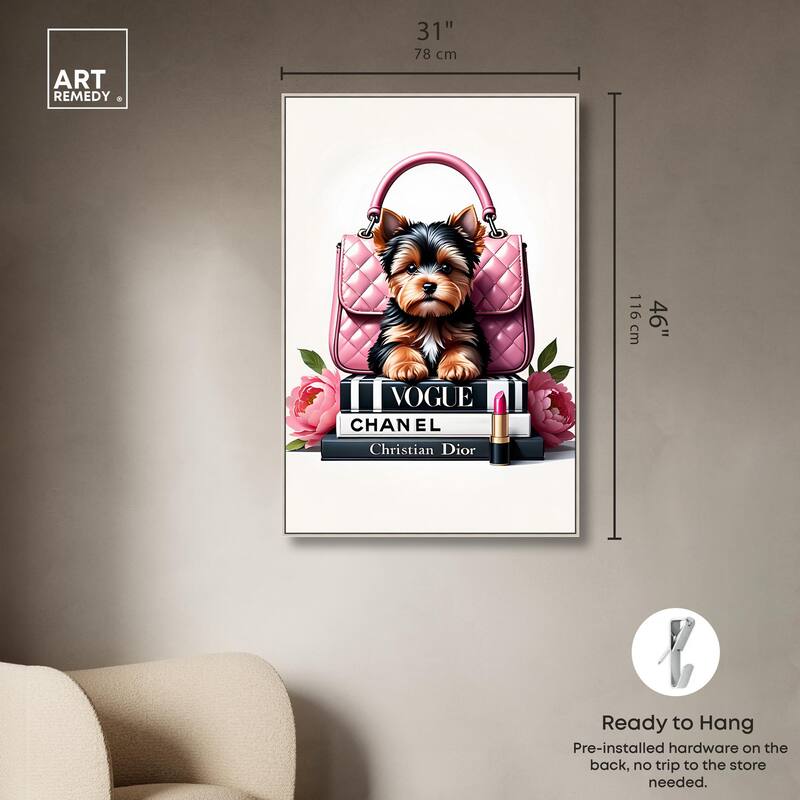 Fashionable Yorkie Canvas by Art Remedy