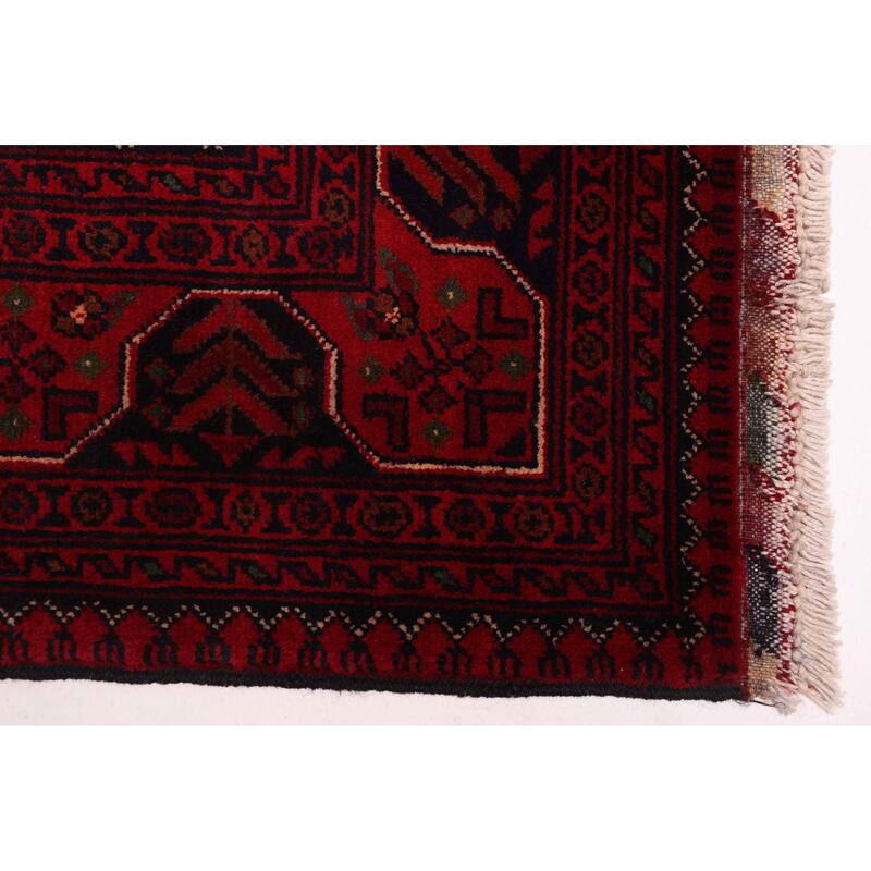 ECARPETGALLERY Hand-knotted Finest Khal Mohammadi Red Wool Rug - 4'4 x 7'0