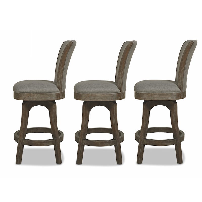 Henry 27" Swivel Upholstered Counter Height Bar Stool