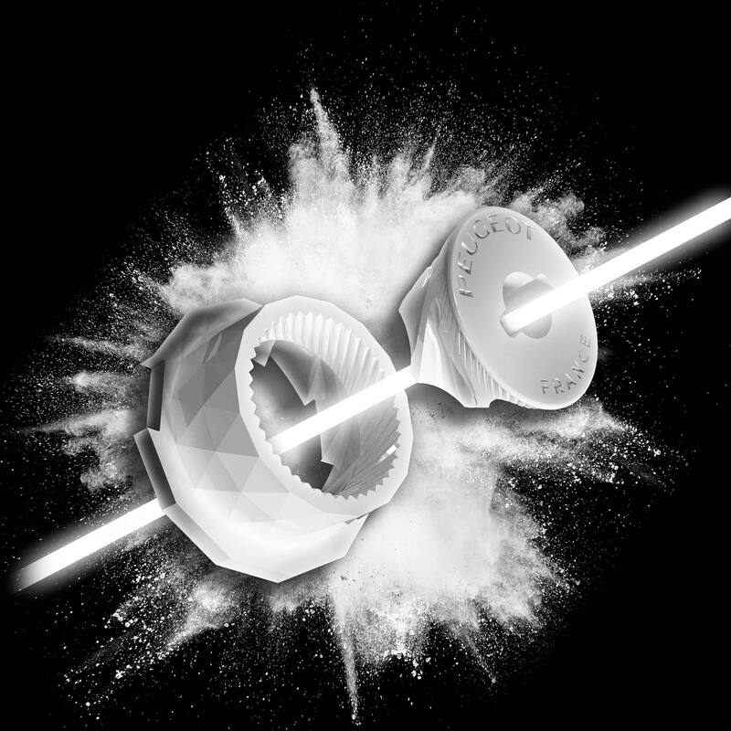 Peugeot Daman u'Select, Zirlion Electric Salt Mill, Black, 6 inch, 6 Preset Grinding Settings