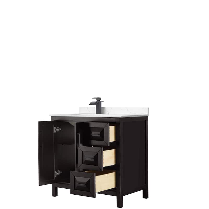 Daria 36-inch Single Vanity, Cultured Marble Top