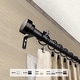 preview thumbnail 4 of 5, InStyleDesign Beret 1 inch Diameter Adjustable Curtain Rod 120 to 170 inches - Black