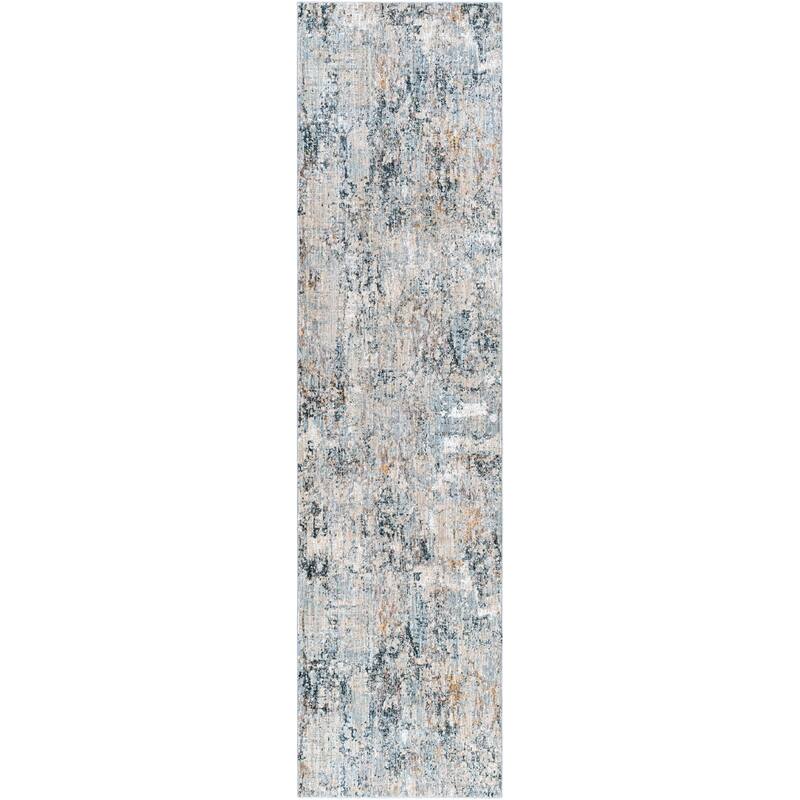 Livabliss Transitional Laila Abstract Area Rug - 2'7" x 10' - Pale Blue
