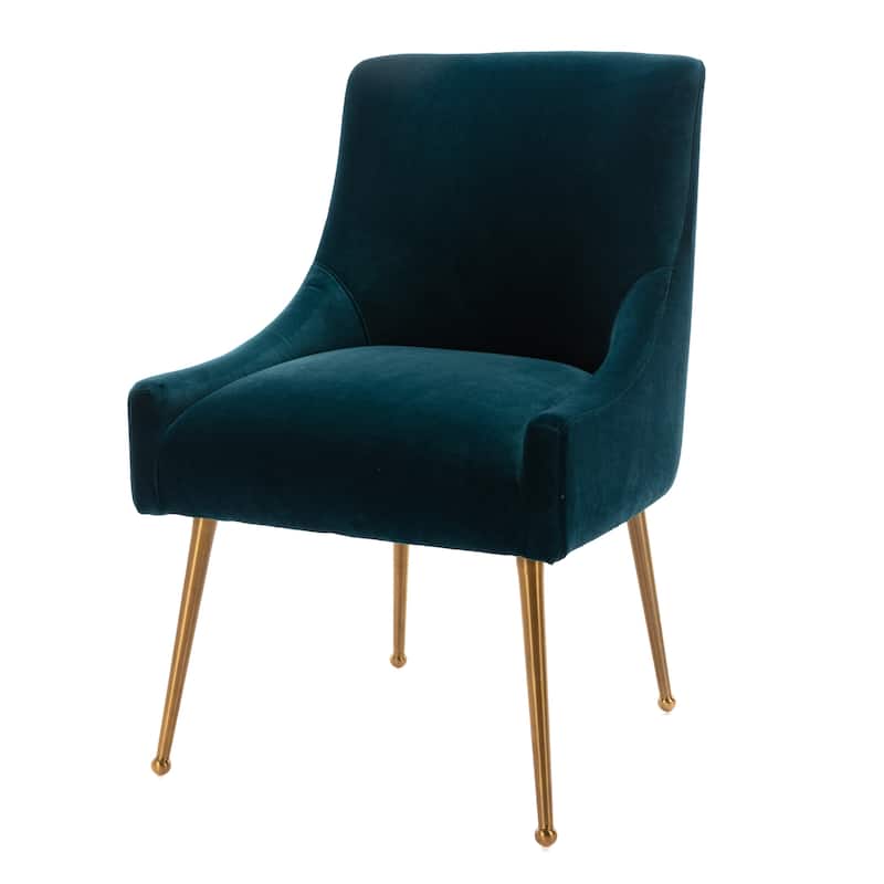 Clihome Stainless Steel Frame Dining Velvet Side Chairs(Set of 2)