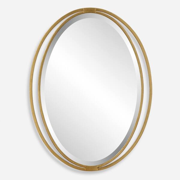 slide 2 of 6, Uttermost 09992 Rhodes 24-1/4" W x 31-7/8" H Oval Framed Bathroom Gold